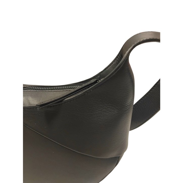 Aunts & Uncles Orchid Halfmoon Bag S jet black